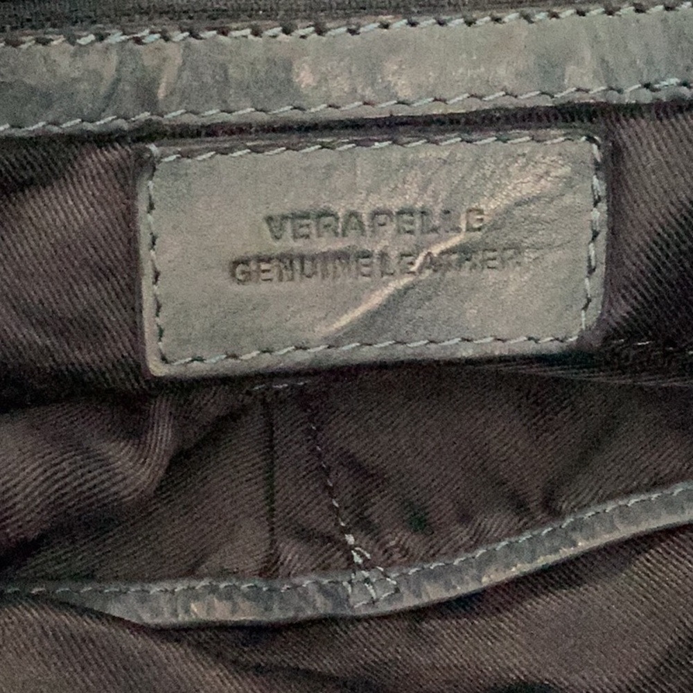 Blue Italian Leather Vera Pello-Blue Crossbody Bag With Slouchy Design View 4